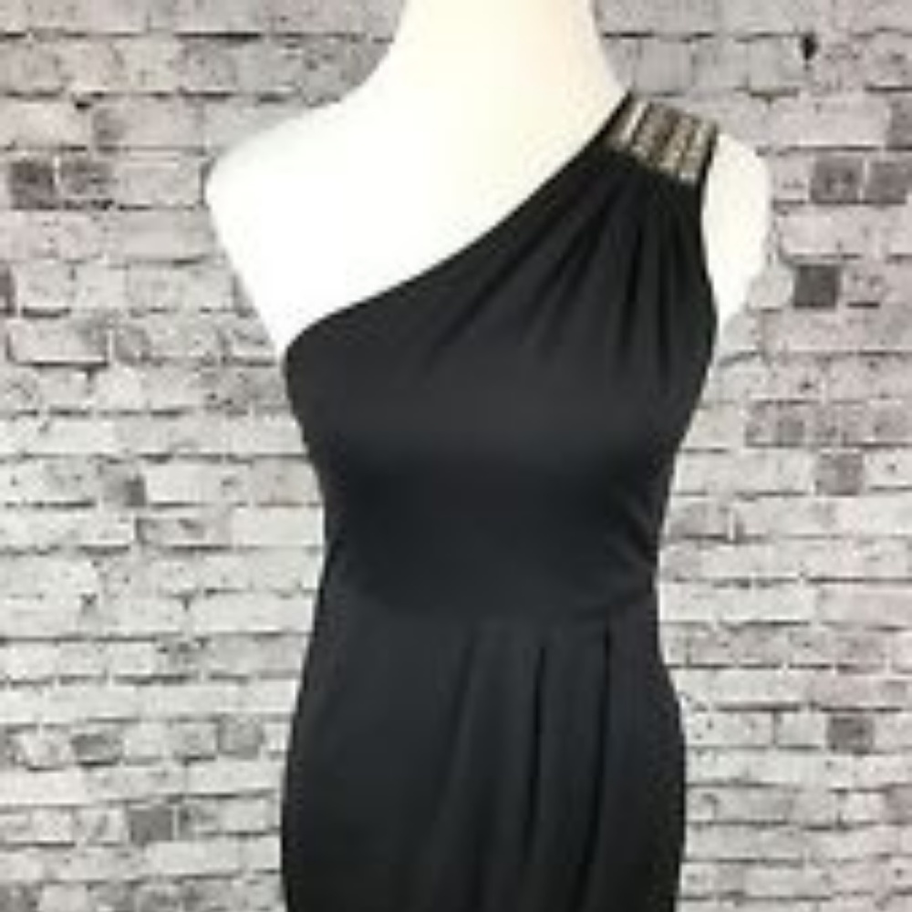 NEW Glint Societe one shoulder blk cocktail dress - Picture 3 of 8